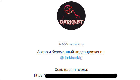 Первый телеграм-проект DarkNet