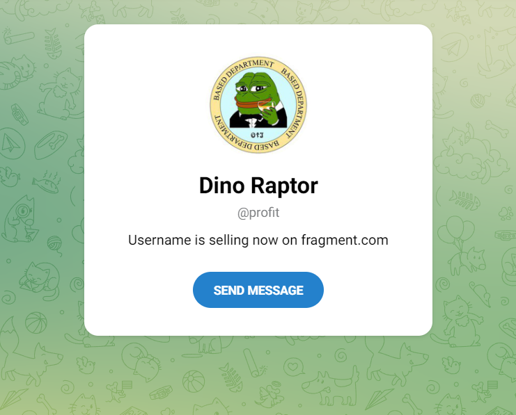 Dino Raptor - ТГ канал