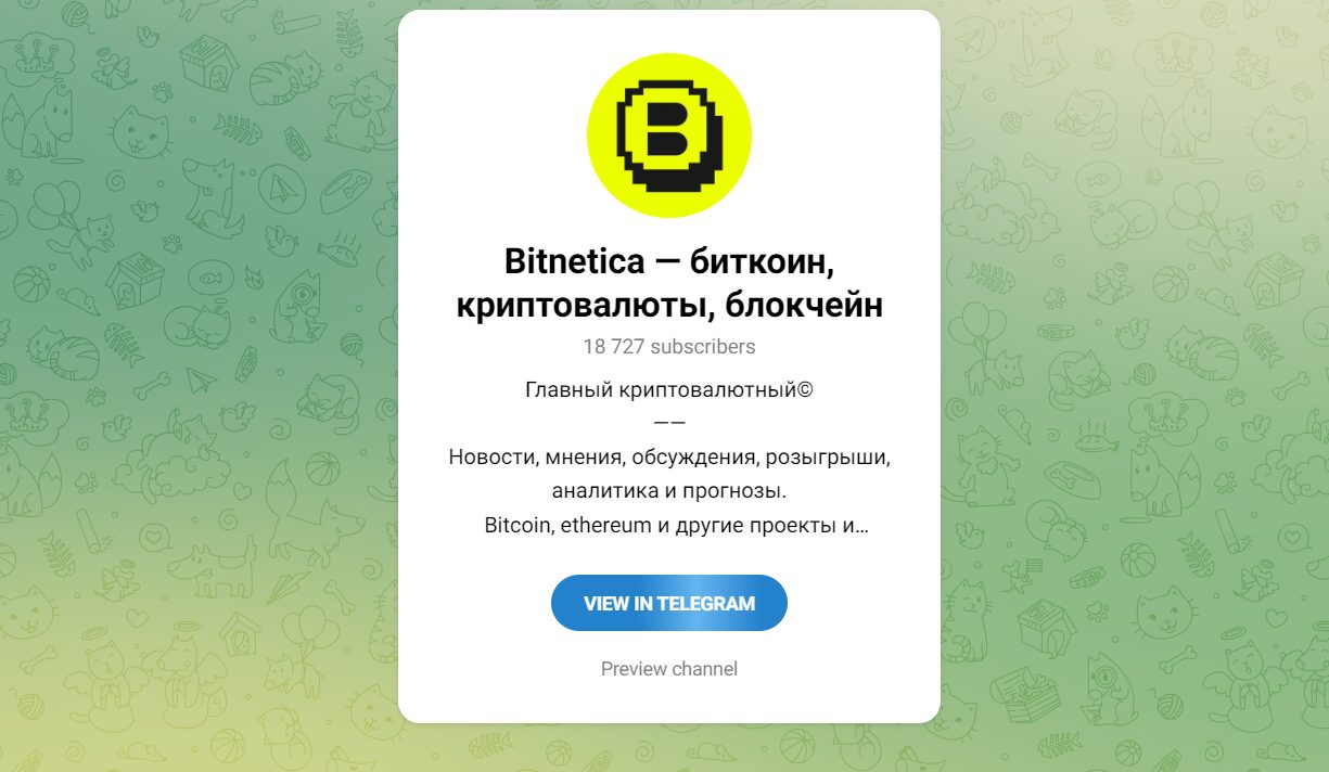 Bitnetica - ТГ канал