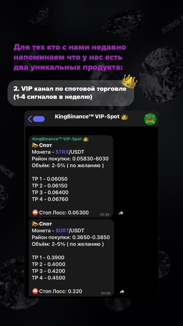 King Binance Платный канал