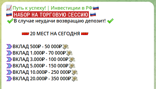 Сколько можно заработать на канале ТГ Путь к успеху