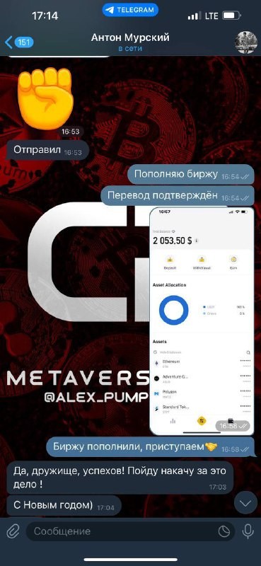 Статистика на канале Crypto Pump