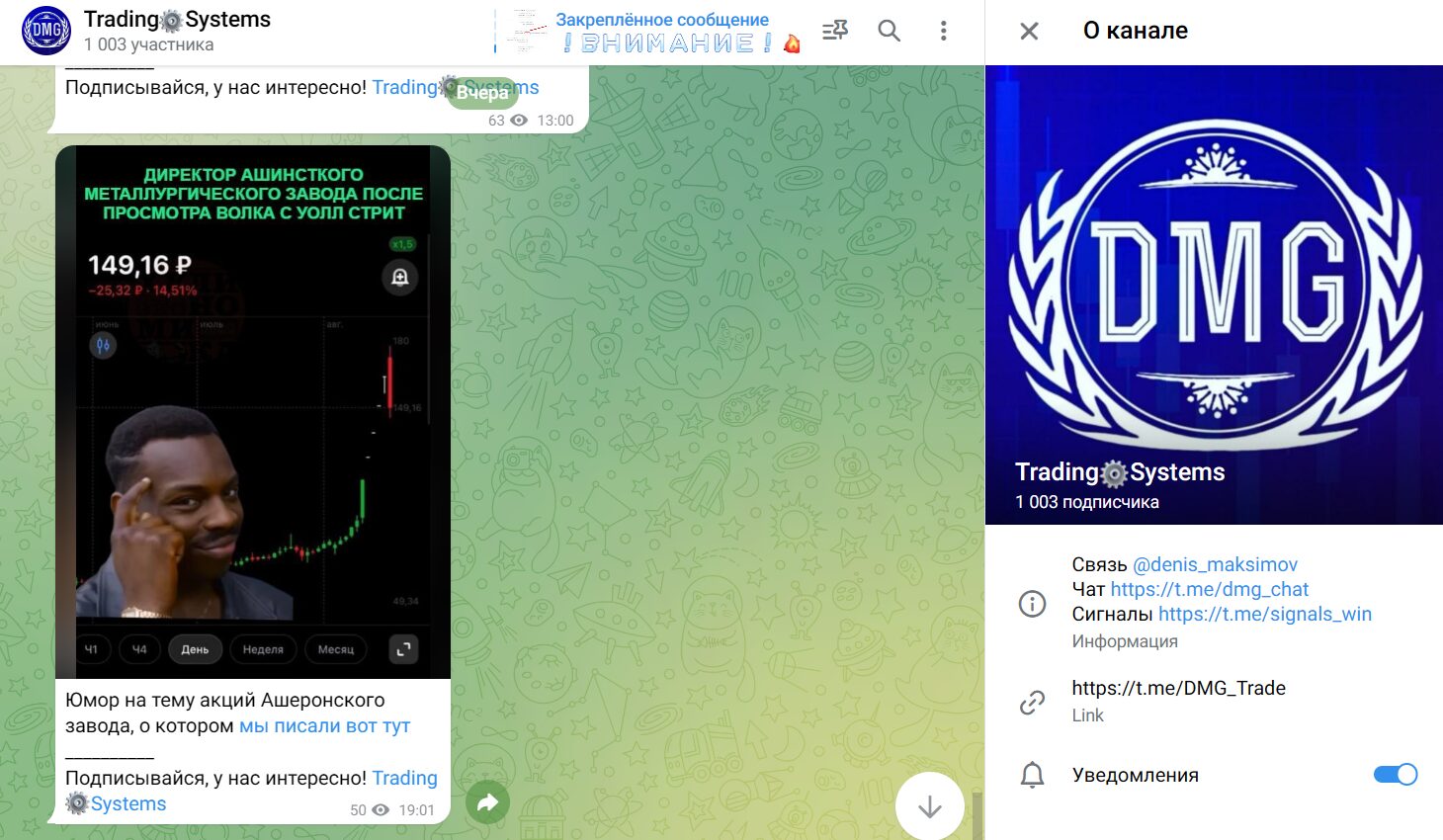 Trading System Телеграм-канал