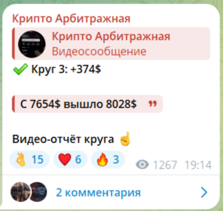 Крипто Арбитражная Пост в Телеграмм