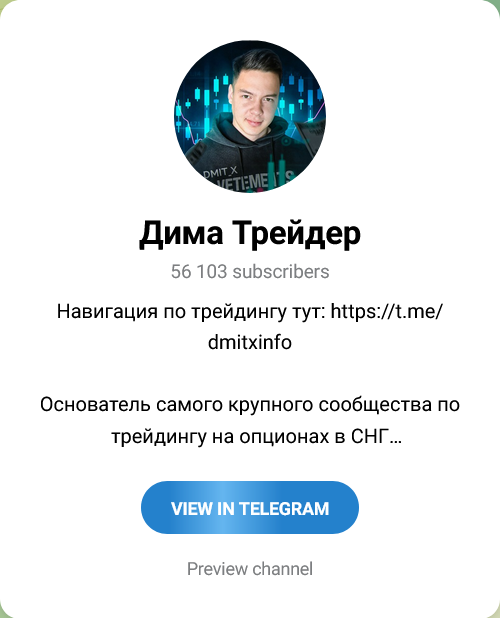 Дима Трейдер Канал в Телеграмм